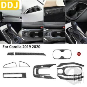 カローラ 2019 2020 アクセサリーカーボン 12 個フルインテリアスーツステッカー装飾