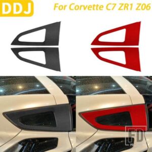 シボレーコルベット C7 ZR1 Z06 2014-2019 カーアクセサリーカーボンリアウィンドウトライアングルパネルカバー装飾ステッカー