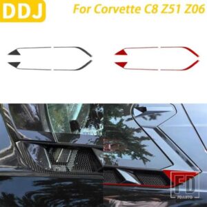シボレーコルベット C8 Z51 Z06 2020-2023 カーアクセサリーカーボンリアルーフエンジン熱ベントパネルカバートリムステッカー