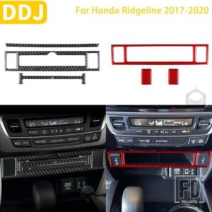 ホンダリッジライン 2017-20 アクセサリーカーボン車内空調制御フレームトリムステッカー