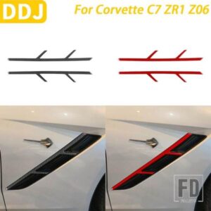 シボレーコルベット C7 ZR1 Z06 2014-2019 カーアクセサリーカーボンドアエアベントアウトレットパネルカバー装飾ステッカー