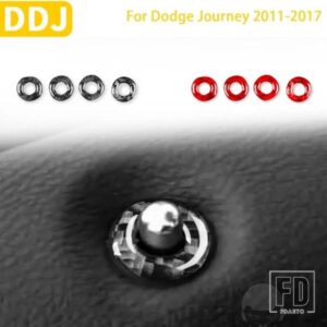ダッジジャーニー 2011-2017 アクセサリーカーボン車内ドアロックリングステッカー装飾