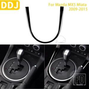マツダ MX5 ミアータ 2009-2015 アクセサリーピアノブラックプラスチックインテリアギアサラウンドトリムステッカー装飾