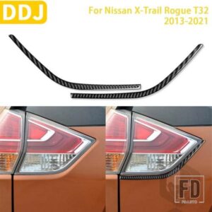 日産エクストレイルローグ T32 2013-2021 アクセサリーカーボンインテリアリアテールライトトリムステッカー装飾