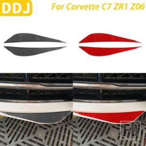 シボレーコルベット C7 ZR1 Z06 2014-2019 カーアクセサリーカーボンフロントリップバンパー風ナイフパネルカバートリムステッカー
