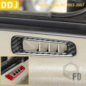 ハマー H2 37803 アクセサリーカーボン車内ドアエアアウトレットトリムステッカー装飾