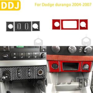 ダッジデュランゴ 38169 アクセサリーカーボン車内電源ソケットカバートリムステッカー装飾