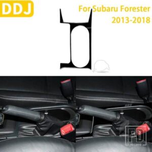 スバルフォレスター 2013-2018 カーアクセサリープラスチックピアノブラックインテリア中央制御ギアトリムステッカー