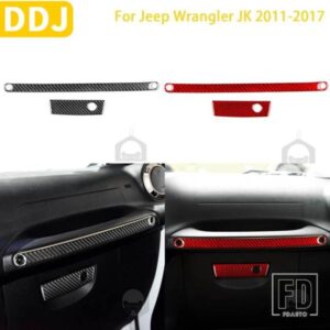 ジープラングラー JK 2011-2017 アクセサリーカーボン車内ラック計器パネルグローブボックスハンドルトリムステッカー