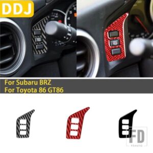 スバル BRZ トヨタ 86 GT86 2017 2018 2019 カーボンカーアクセサリーダッシュボードランニング距離スイッチパネルトリムステッカー