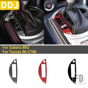 スバル BRZ トヨタ 86 GT86 2017-2019 アクセサリーカーボンインテリアギアシフトパネルカバートリムステッカー装飾