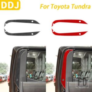 トヨタ タンドラ セコイア 2022-2024 カーアクセサリーカーボンリアドア窓サイドパネル装飾カバー装飾ステッカー