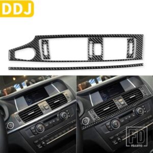 BMW X3 F25 2011-2017 X4 F26 2014-2017 アクセサリーカーボンインテリアオートエアコンアウトレットセットトリムステッカー