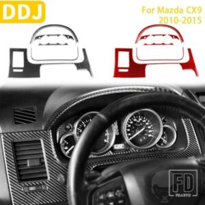 マツダ CX9 2010-15 アクセサリーカーボン車内スピードメーターエアアウトレットパネルトリムステッカー