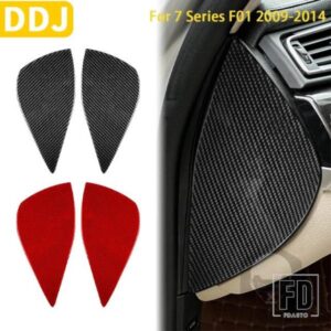 BMW 7 シリーズ F01 2009-2014 アクセサリーカーボンインテリアフロントドアバッファスロットパッドパネルトリムステッカー装飾