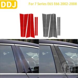 BMW 7 シリーズ E65 E66 37469 アクセサリーカーボン外装 B ピラートリムステッカー装飾
