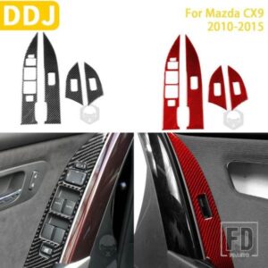 マツダ CX9 2010-15 アクセサリーカーボンインテリア WINDOWS コントロールパネルトリムステッカー