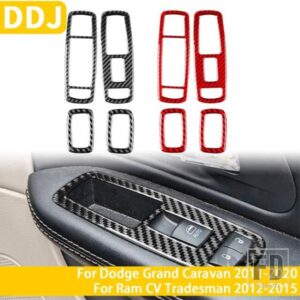 ダッジグランドキャラバン 2011-2020 RAM CV 町人アクセサリーカーボンインテリア WINDOWS コントロールパネルトリムステッカー