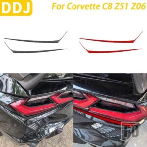 シボレーコルベット C8 Z51 Z06 2020-2023 カーアクセサリーカーボンリアテールライトパネル装飾ストリップトリムステッカー