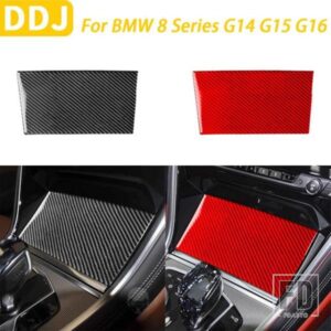 BMW 8 シリーズ G14 G15 G16 2019-2022 カーアクセサリーカーボンセンターコンソール収納ボックスパネルカバー装飾ステッカー