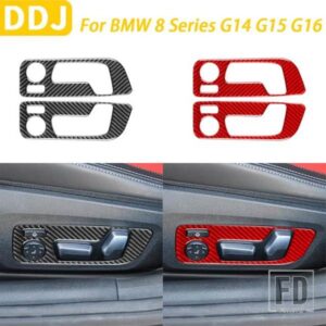 BMW 8 シリーズ G14 G15 G16 2019-2022 カーアクセサリーカーボンシート調整コントロールパネルトリムカバー装飾ステッカー