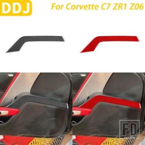 シボレーコルベット C7 ZR1 Z06 2014-2019 カーアクセサリーカーボン運転席ドアアームレストサイドパネルカバートリムステッカー