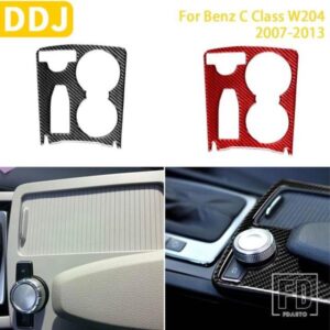 メルセデスベンツ C クラス W204 2007 2008 2009 2010 2012 2013 アクセサリーカーボン車内カップホルダーパネルトリムステッカー