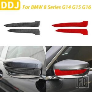 BMW 8 シリーズ G14 G15 G16 2019-2022 カーアクセサリーカーボン外装バックミラーサイドパネルトリムストリップステッカー