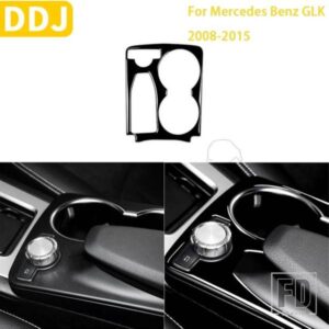メルセデスベンツ GLK 2008-15 アクセサリー黒インテリアアームレストカップホルダートリムステッカー ABS