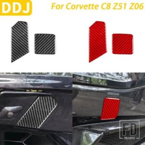 シボレーコルベット C8 Z51 Z06 2020-2023 カーアクセサリーカーボンフロントリアトレーラーヒッチパネルカバー装飾ステッカー