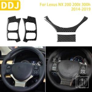 レクサス NX 200 200T 300H 2014-2019 アクセサリーカーボンインテリアステアリングホイールキーパネルトリムステッカー装飾