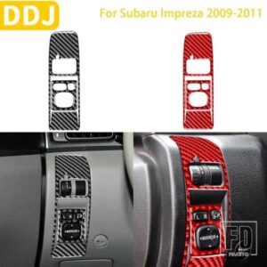スバルインプレッサ 2009 2010 2011 アクセサリーカーボンインテリア薄ダーク光制御カバートリムステッカー装飾