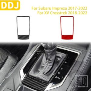 スバルインプレッサ CROSSTREK 2017-2022 アクセサリーカーボンインテリアギアシフトフレームトリムステッカー装飾