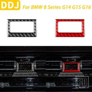 BMW 8 シリーズ G14 G15 G16 2019-2022 カーアクセサリーカーボンセンターコンソール AC ディスプレイパネルフレームカバー車トリムステッカー