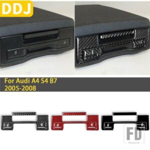 アウディ A4 S4 B7 2005 2006 2007 2008 アクセサリーカーボンインテリアリアアームレストカップホルダーカバートリムステッカー装飾