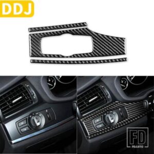 カーボンインテリア自動ヘッドライトスイッチパネルトリムステッカー BMW X3 F25 2011-2017 X4 F26 2014-2017 アクセサリースタイリング