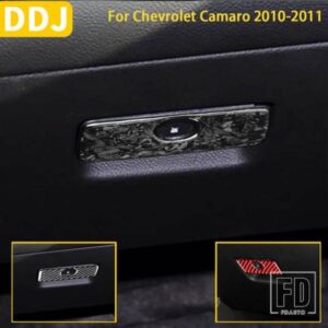 シボレーカマロ 2010 2011 アクセサリーカーボン車内副パイロットグローブボックスハンドルパネルカバートリムステッカー