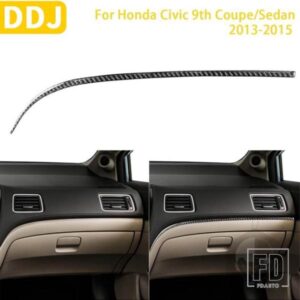 ホンダシビック 9TH クーペ/セダン 2013 2014 2015 カーアクセサリーカーボンインテリア副パイロットグローブボックスステッカー装飾