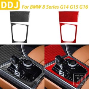 BMW 8 シリーズ G14 G15 G16 2019-2022 カーアクセサリーカーボンセンターコンソールギアシフト収納ボックスカバー車トリムステッカー