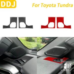 トヨタ タンドラ セコイア 2022-2024 カーアクセサリーカーボンダッシュボードエアベントアウトレットパネ??ルトリムカバー装飾ステッカー
