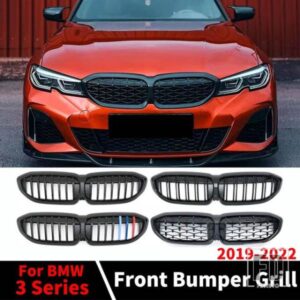 フロントラジエーターグリッドグリルキドニーグリルチューニングメッシュ BMW 3 G20 G21 2019-22 318I 320I 320D 330I 340I 340D M スポーツ