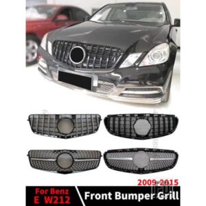 フロントバンパーグリルレーシングフードグリルグリッドチューニングミドルメッシュメルセデスベンツ E W212 2009-2015 E260 E300 E350 E200 GT