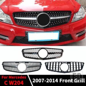 フロントグリルバンパーグリルチューニングアクセサリーメルセデスベンツ C W204 C204 S204 GT AMG ダイヤモンド C250 C180 C300 C200 2007-2014
