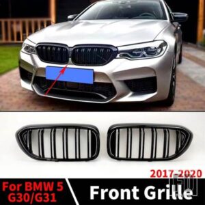 フロントバンパーキドニーグリルグリルグリッド BMW 5 シリーズ G30 G31 2017-2020 525I 530I 540I 520D 530D M550D M550I 530E XDRIVE チューニング