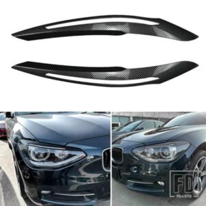 ヘッドライトアイブロウまぶたランプライトアイブロウグロスブラックカーボン BMW F20 F21 1 シリーズ 116I 118I 120I 125I 2011-2014