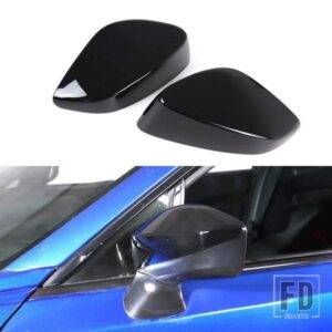 2 個カーボン ABS バックミラーカバーキャップトヨタ 86 スバル BRZ 2012-2020 グロスブラック自動車新アクセサリー