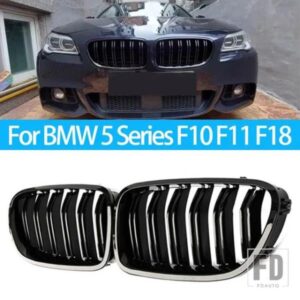 フロントグリルキドニーレーシンググリルグロスブラックグリル BMW 5 シリーズ F10 F11 F18 520 523 525 520D 530D 540I 10-17 グリル