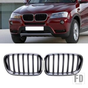 BMW X3 F25 クロームグリルフロントバンパーフードキドニーグリルグリルフレーム黒 2011-2013 アクセサリー ABS