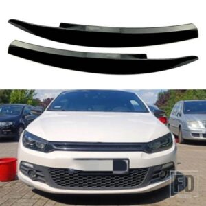 フロントヘッドライトアイブロウまぶたライトアイブロウトリムフォルクスワーゲン VW シロッコ R GTS 2008-2017 自動 ABS まぶた