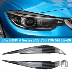 フロント ABS 光沢ヘッドライトアイブロウまぶたアイブロウ BMW 4 シリーズ F32 F33 F36 M4 420D 420I 425D 430I 435I 440I 2013-2021
